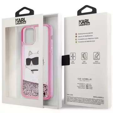 Handyschutzhülle Karl Lagerfeld KLHCP12MLNCHCP für Apple iPhone 12 /12 Pro 6.1" pink/pink Hardcase Glitter Choupette Head