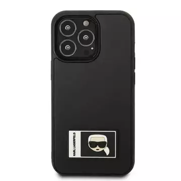 Handyschutzhülle Karl Lagerfeld KLHCP13L3DKPK für Apple iPhone 13 Pro / 13 6.1" schwarz/schwarz Hardcase Ikonik Patch