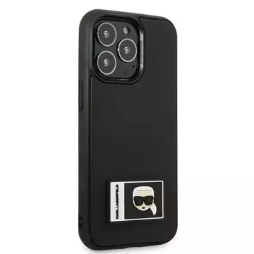 Handyschutzhülle Karl Lagerfeld KLHCP13L3DKPK für Apple iPhone 13 Pro / 13 6.1" schwarz/schwarz Hardcase Ikonik Patch