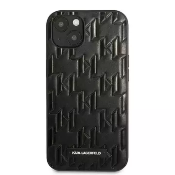 Handyschutzhülle Karl Lagerfeld KLHCP13SMNMP1K für Apple iPhone 13 Mini 5.4" Hardcase schwarz/schwarz Monogram Plaque