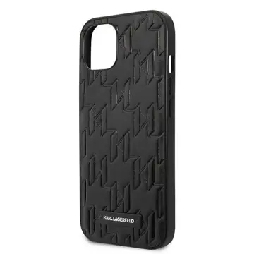 Handyschutzhülle Karl Lagerfeld KLHCP13SMNMP1K für Apple iPhone 13 Mini 5.4" Hardcase schwarz/schwarz Monogram Plaque