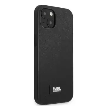 Handyschutzhülle Karl Lagerfeld KLHCP13SSFMP2K für Apple iPhone 13 Mini 5.4" Hardcase schwarz/schwarz Saffiano Plaque