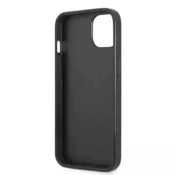 Handyschutzhülle Karl Lagerfeld KLHCP13SSFMP2K für Apple iPhone 13 Mini 5.4" Hardcase schwarz/schwarz Saffiano Plaque