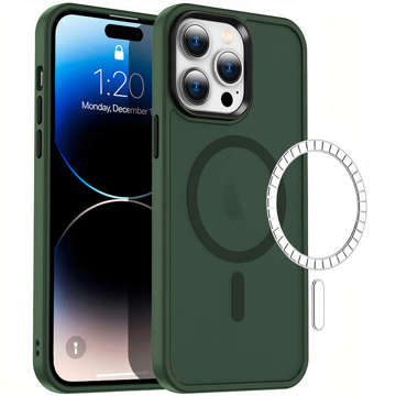 Handyschutzhülle MagMat Case for MagSafe für Apple iPhone 13 Pro Matte Green Glass