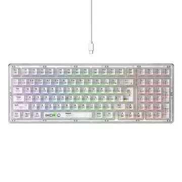 Havit KB875L mechanische Gaming-Tastatur, transparent