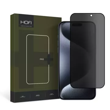 Hofi Anti Spy Glass Pro Sichtschutzglas für Apple iPhone 15 Pro Privacy