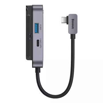 Hub 6in1 Baseus PadJoy-Serie USB-C für USB 3.0 HDMI USB-C PD-Buchse 3,5 mm SD/TF (szary)