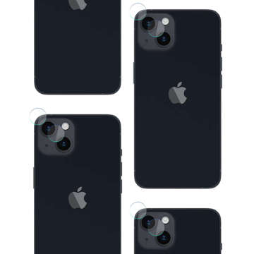 Hülle Glas-Bildschirmlinse für iPhone 15 Plus Set 3mk Comfort Set 4in1 Hülle Linse gehärtet