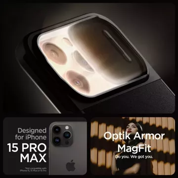 Hülle Spear Optics Armor Mag MagSafe für Apple iPhone 15 Pro Max Schwarz