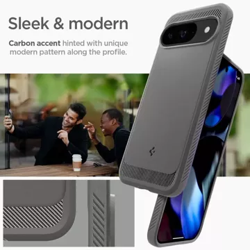 Hülle Spigen Rugged Armor für Google Pixel 9/9 Pro Marble Grey