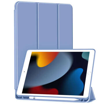 Hülle für Apple iPad 10.2 9 Gen 8/7 2021/2020/2019 Smart Pencil Case Alogy TPU Tablet Cover Blau