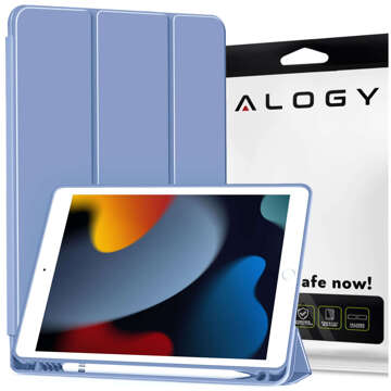 Hülle für Apple iPad 10.2 9 Gen 8/7 2021/2020/2019 Smart Pencil Case Alogy TPU Tablet Cover Blau