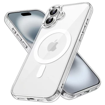 Hülle für Apple iPhone 16 Alogy Anti-Shock Hybrid Case für MagSafe Transparent