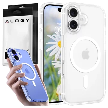 Hülle für Apple iPhone 16 Alogy Anti-Shock Hybrid Case für MagSafe Transparent