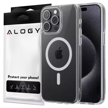 Hülle für Apple iPhone 16 Pro Max Alogy Anti-Shock Hybrid Case für MagSafe Transparent