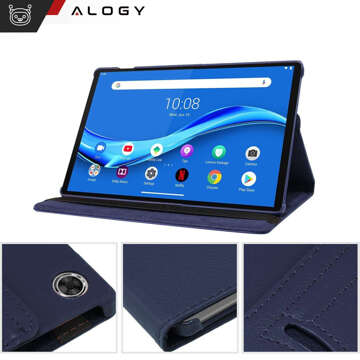 Hülle für Lenovo Tab M10 Plus 10.6 2022 3gen 3gen TB128XU TB125FU Hülle 360 ​​​​Drehbar Alogy Marineblau