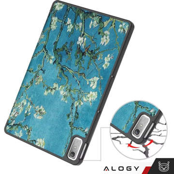 Hülle für Lenovo Tab P11 2gen 11.5 TB350FU TB350XU Alogy Book Cover Case Schutzhülle Mandelblüte