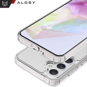 Hülle für Samsung Galaxy A35 5G Rückseite Hybrid Clear Case Alogy Transparentes Glas