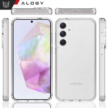 Hülle für Samsung Galaxy A35 5G Rückseite Hybrid Clear Case Alogy Transparentes Glas