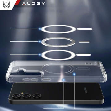 Hülle für Samsung Galaxy S24 Plus Mag Safe Case Rückseite Gehäuseabdeckung Anti-Shock Clear Alogy Transparent