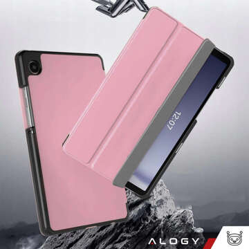 Hülle für Samsung Galaxy Tab A9 2023 8,7" X110 / X115 Tablet Cover Case Alogy Book Cover Rosa Glas