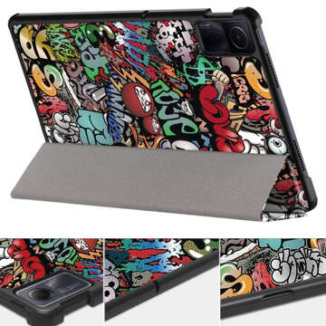 Hülle für Xiaomi Redmi Pad SE 2023 11" Smart Case Cover mit Klappe. Graffiti-Hülle und Cover