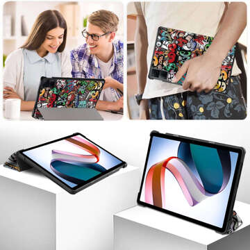 Hülle für Xiaomi Redmi Pad SE 2023 11" Smart Case Cover mit Klappe. Graffiti-Hülle und Cover