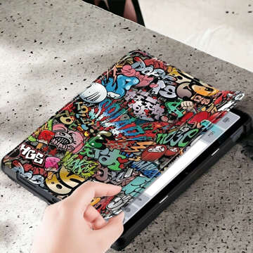 Hülle für Xiaomi Redmi Pad SE 2023 11" Smart Case Cover mit Klappe. Graffiti-Hülle und Cover