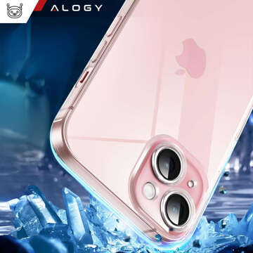 Hülle für iPhone 15 Plus Gehäuse Hülle Silikon Transparent Kameraschutz Objektivdeckel Alogy Slim