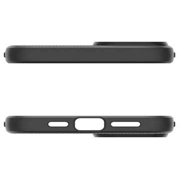 Hülle für iPhone 15 Plus Spigen Liquid Air Case, Gehäuse, schützende Rückseite, Mattschwarz