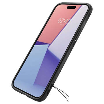 Hülle für iPhone 15 Plus Spigen Liquid Air Case, Gehäuse, schützende Rückseite, Mattschwarz