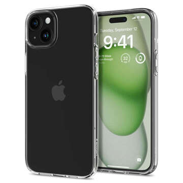 Hülle für iPhone 15 Plus Spigen Liquid Crystal Case, Schutzhülle für das Telefon, transparent Klar