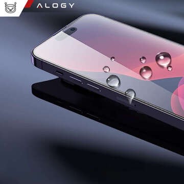 Hülle für iPhone 15 Pro Gehäuse Case 2x Bildschirmglas und 2x Linse gepanzert Alogy 360 Hybrid Set 5in1 schwarz und transparent