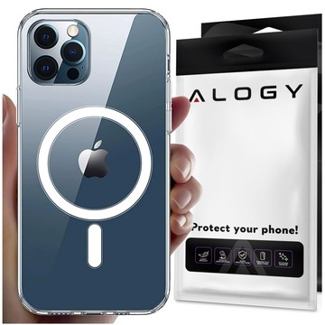 Hülle für iPhone 15 Pro MagSafe Hybrid Case Cover Shock Clear Alogy Transparentes Glas