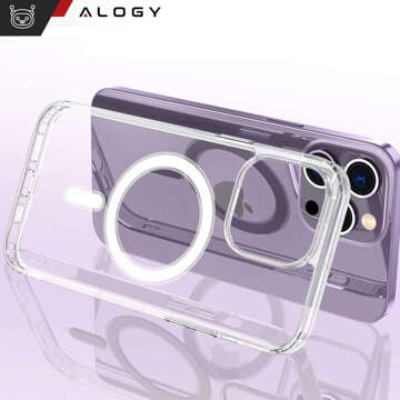 Hülle für iPhone 15 Pro MagSafe Hybrid Case Cover Shock Clear Alogy Transparentes Glas