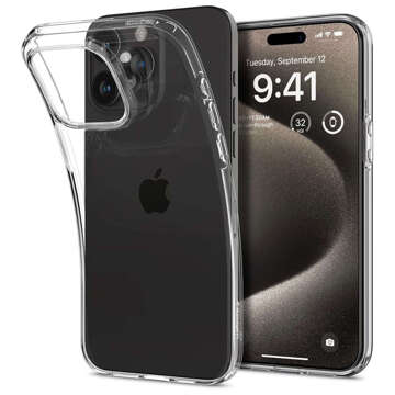 Hülle für iPhone 15 Pro Max Spigen Liquid Crystal Case, Schutzhülle für das Crystal Clear-Telefon