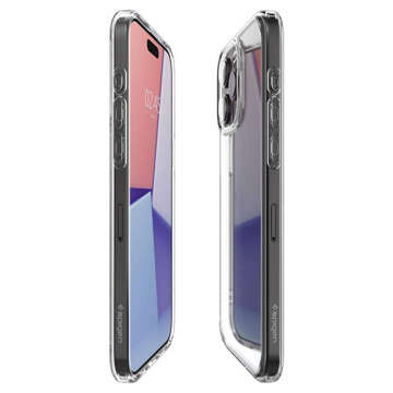 Hülle für iPhone 15 Pro Max Spigen Ultra Hybrid Case, Rückseite, kristallklares Glas