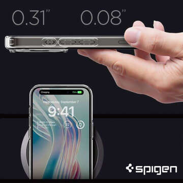 Hülle für iPhone 15 Pro Max Spigen Ultra Hybrid Case, kristallklare Rückseite