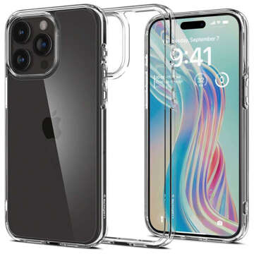 Hülle für iPhone 15 Pro Max Spigen Ultra Hybrid Case, kristallklare Rückseite