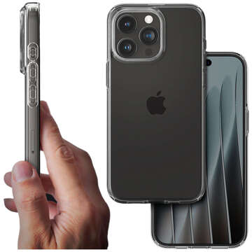 Hülle für iPhone 15 Pro Spigen Liquid Crystal Case, Schutzhülle für das Crystal Clear-Telefon