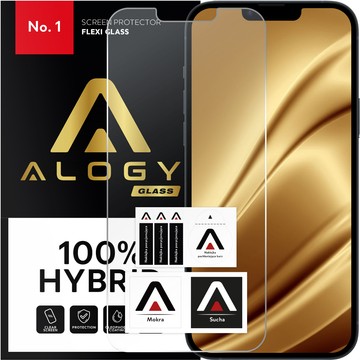 Hybridglas für Apple iPhone 13 Mini Alogy Flexi Glass 9H Hüllenfreundlicher flacher Displayschutz