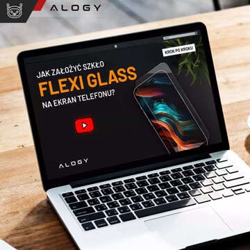 Hybridglas für Samsung Galaxy A35 / A55 5G Displayschutzfolie Alogy Flexi Glass 9H Hüllenfreundlicher flacher Displayschutz