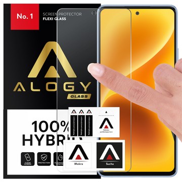 Hybridglas für Samsung Galaxy A53 5G Displayschutzfolie Alogy Flexi Glass 9H Hüllenfreundlicher flacher Displayschutz