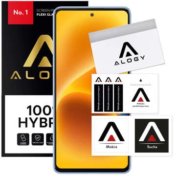 Hybridglas für Samsung Galaxy A53 5G Displayschutzfolie Alogy Flexi Glass 9H Hüllenfreundlicher flacher Displayschutz