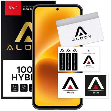 Hybridglas für Samsung Galaxy A54 5G Displayschutzfolie Alogy Flexi Glass 9H Hüllenfreundlicher flacher Displayschutz