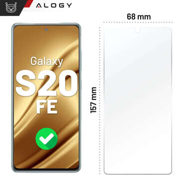 Hybridglas für Samsung Galaxy S20 FE Displayschutz Alogy Flexi Glass 9H Case Friendly Flachbildschirmschutz