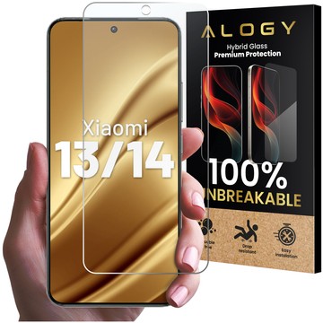 Hybridglas für Xiaomi 13/14 Bildschirm Alogy Flexi Glass 9H Hüllenfreundliche Flachbildschirmabdeckung