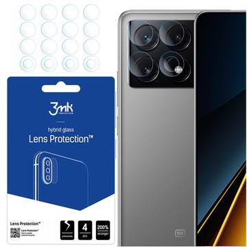 Hybridglas für Xiaomi Poco X6 Pro 5G Kameraobjektivschutz 3mk Objektivschutz 4x Set