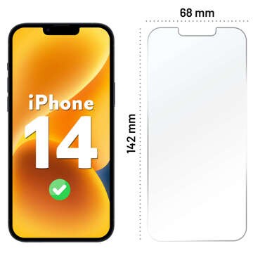 Hybridglas für den Bildschirm des Apple iPhone 14 Alogy Flexi Glass 9H Case Friendly Flachbildschirm