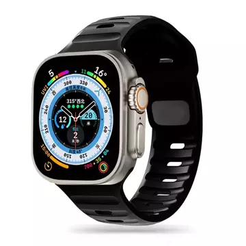 IconBand Line Sportarmband für Apple Watch 4 / 5 / 6 / 7 / 8 / SE / ULTRA (42 / 44 / 45 / 49 mm) Schwarz